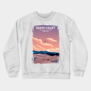 Death Valley Vintage Minimal National Park Travel Poster Crewneck Sweatshirt